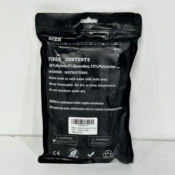 Neenca Support Knee Brace Pair Professional Sport Protection Size XL Black White - Picture 2 of 5